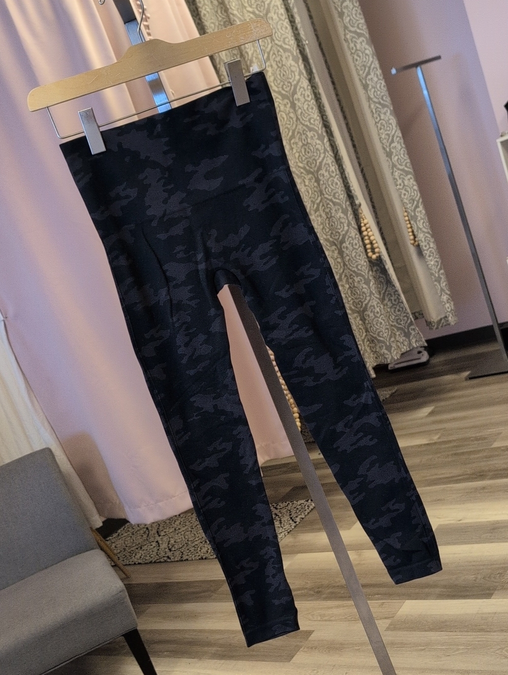 SPANX Black Camo High-Waist Leggings